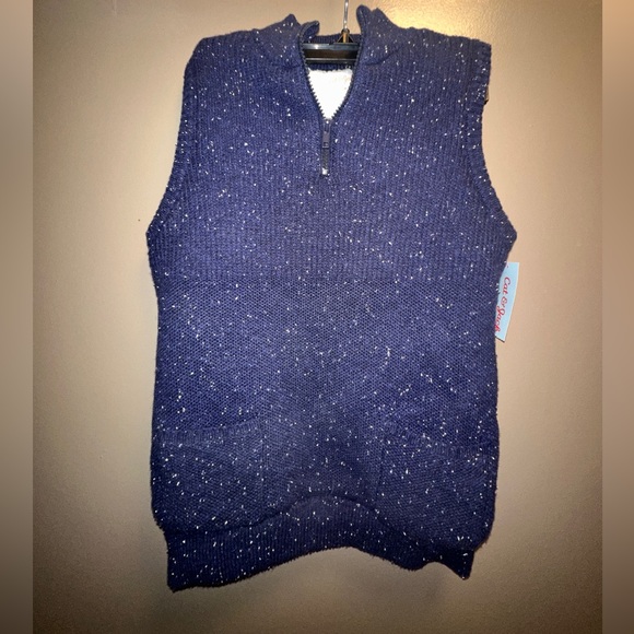 CAT & JACK Sherpa quarter zip vest - Picture 1 of 4